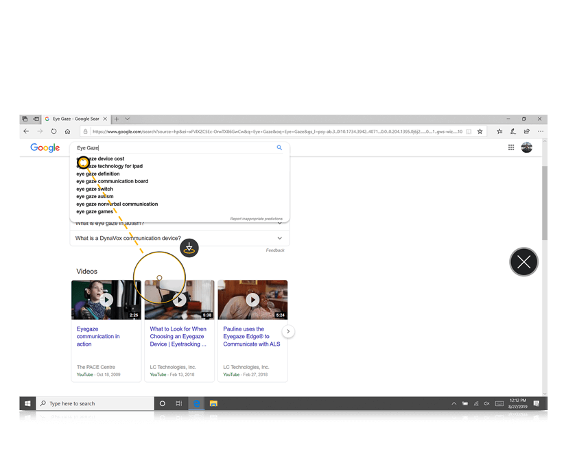 带点击与拖放功能的Tobii Dynavox TD Control Interaction First
