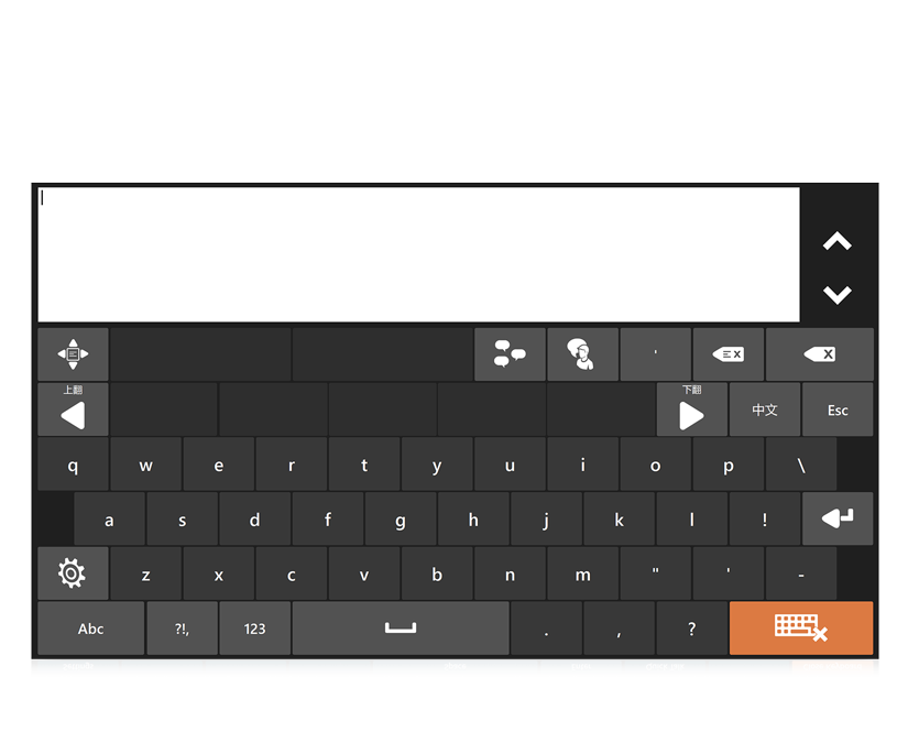 带有qwerty键盘的Tobii Dynavox Communicator 5